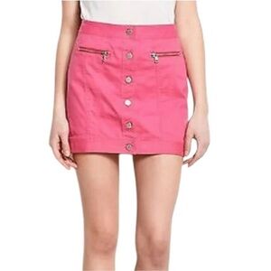 NWT Armani Exchange Y2K Pink Button Front Mini Skirt